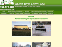 Tablet Screenshot of greenboylawns.com